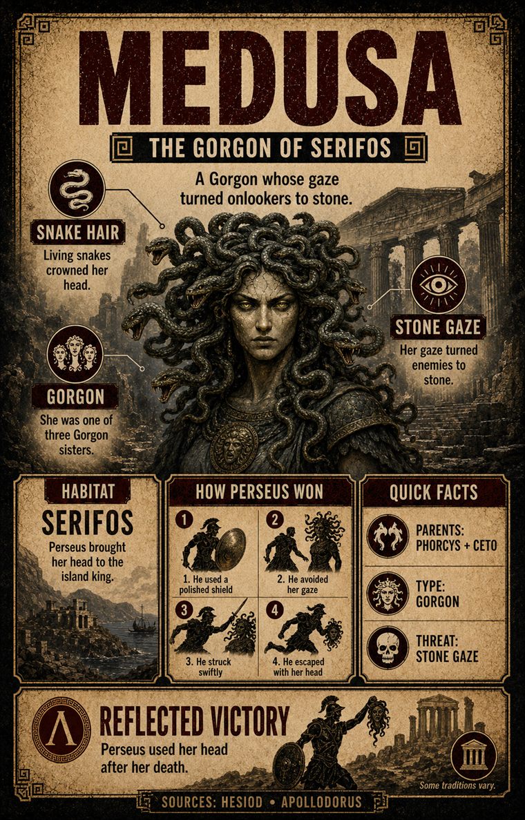 Medusa field guide artwork shown as a framed print