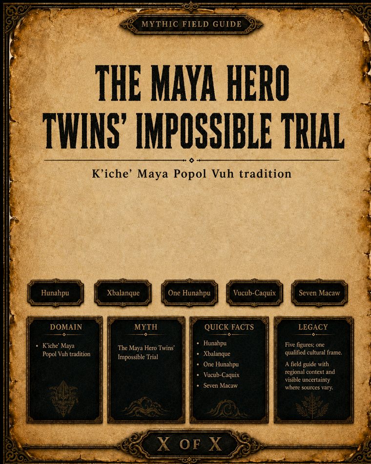 Maya Hero Twins collection cover presented as an art print