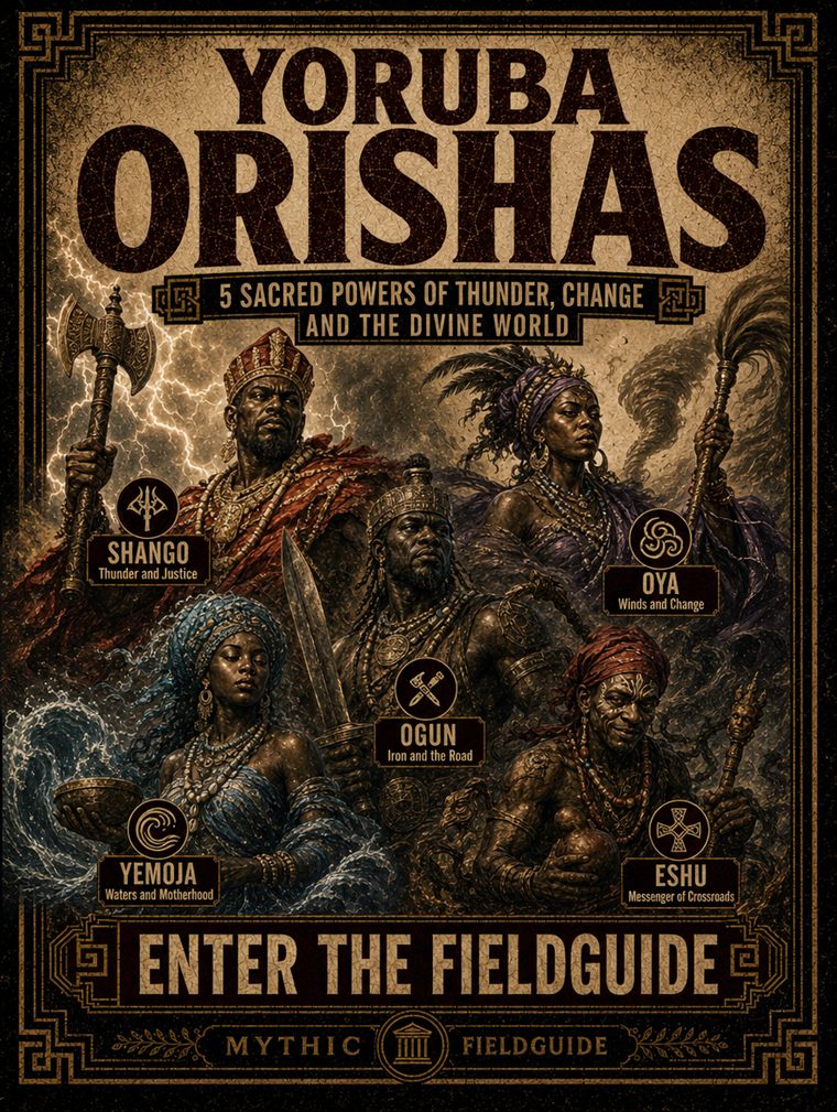 Yoruba Orishas collection cover presented as an art print