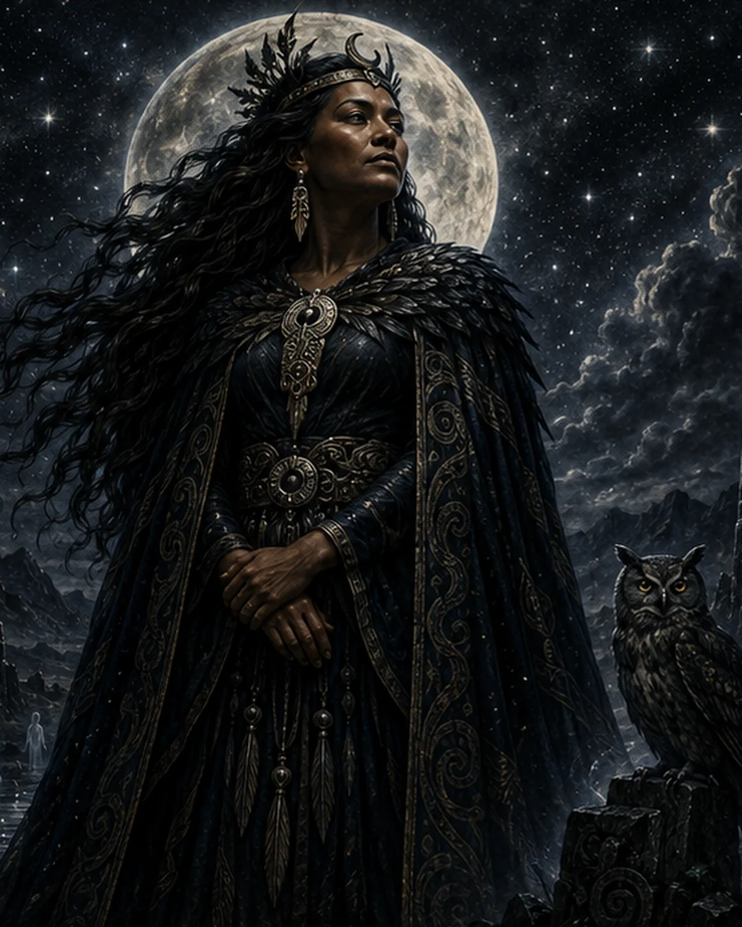 Moonlit mythic guardian artwork